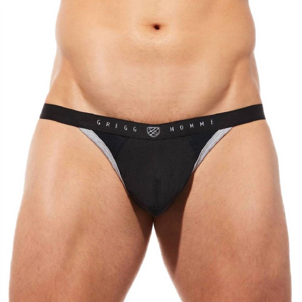 NEW GREGG HOMME men's room-max gym thong in black
